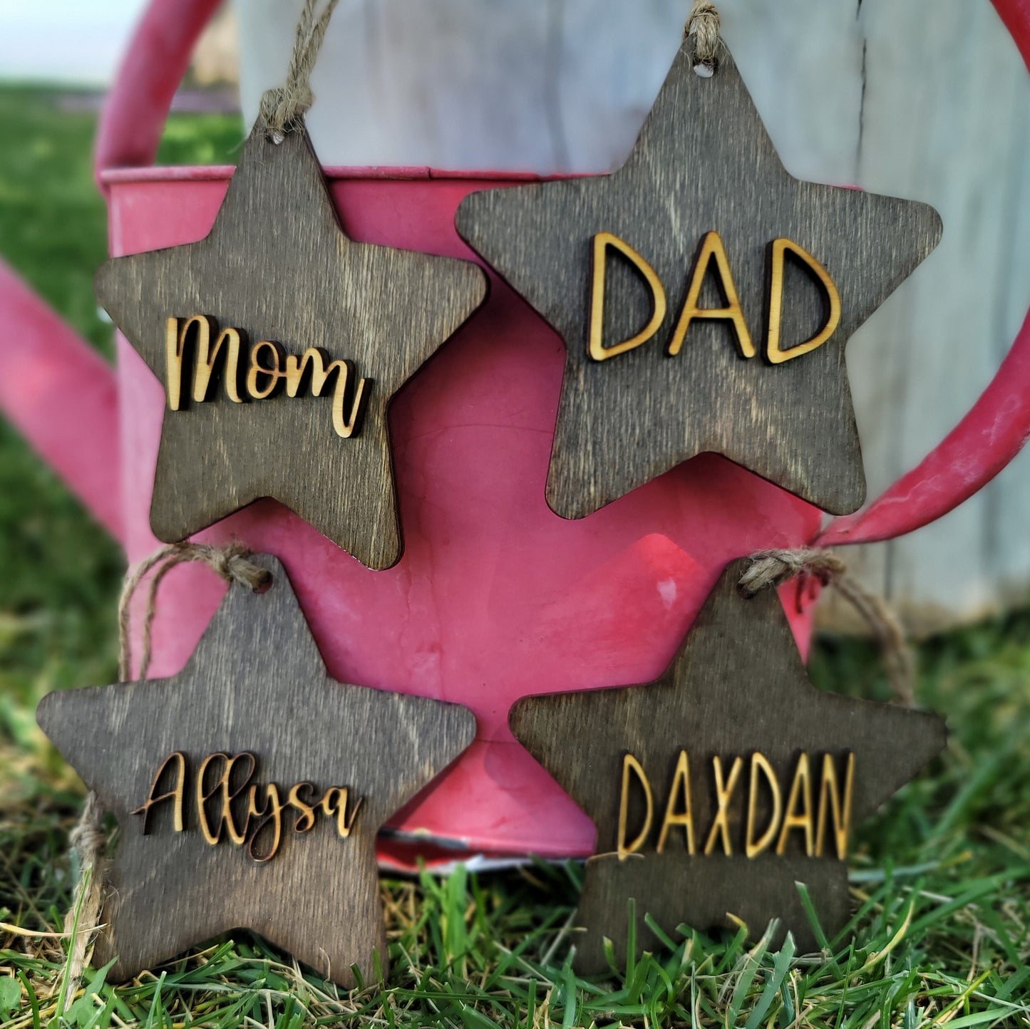 Rustic Star Nametags