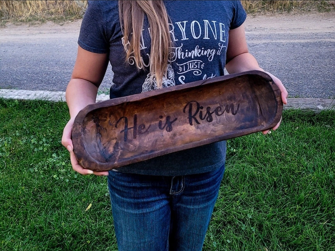 Large Engraved Doughbowl