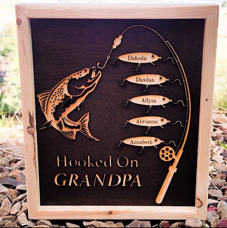 Hooked on Grandpa Trout Sign – Country Family Home