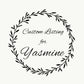 Custom Listing for Yasmine