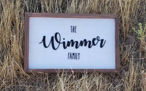 Handmade Personalized Family Name Farmhouse Wood Sign Handmade Decor Country Family Home Fall Decor Christmas Gift for Friends and Family