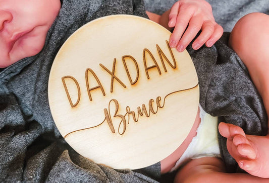 Wooden Newborn Name Sign Baby Infant Welcome Name Announcement Wood Photo Prop Baby Shower Gift Reborn Baby Accessories