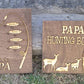 Grandpa's Hunting Buddies Hunting with Papa Dad Father's Day Birthday Sign Personalized Customized Hunting Trip Gift For Him 1-5 Deer