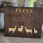 Grandpa's Hunting Buddies Hunting with Papa Dad Father's Day Birthday Sign Personalized Customized Hunting Trip Gift For Him 1-5 Deer