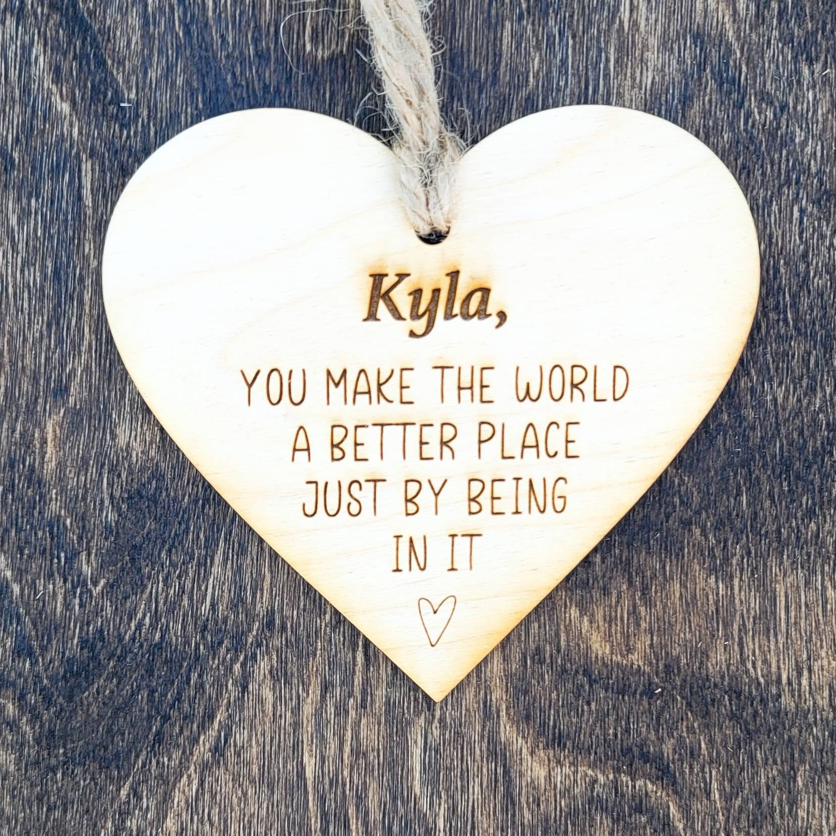 You Make the World a Better Place Country Christmas Ornament Chic Heart Gift for Friends