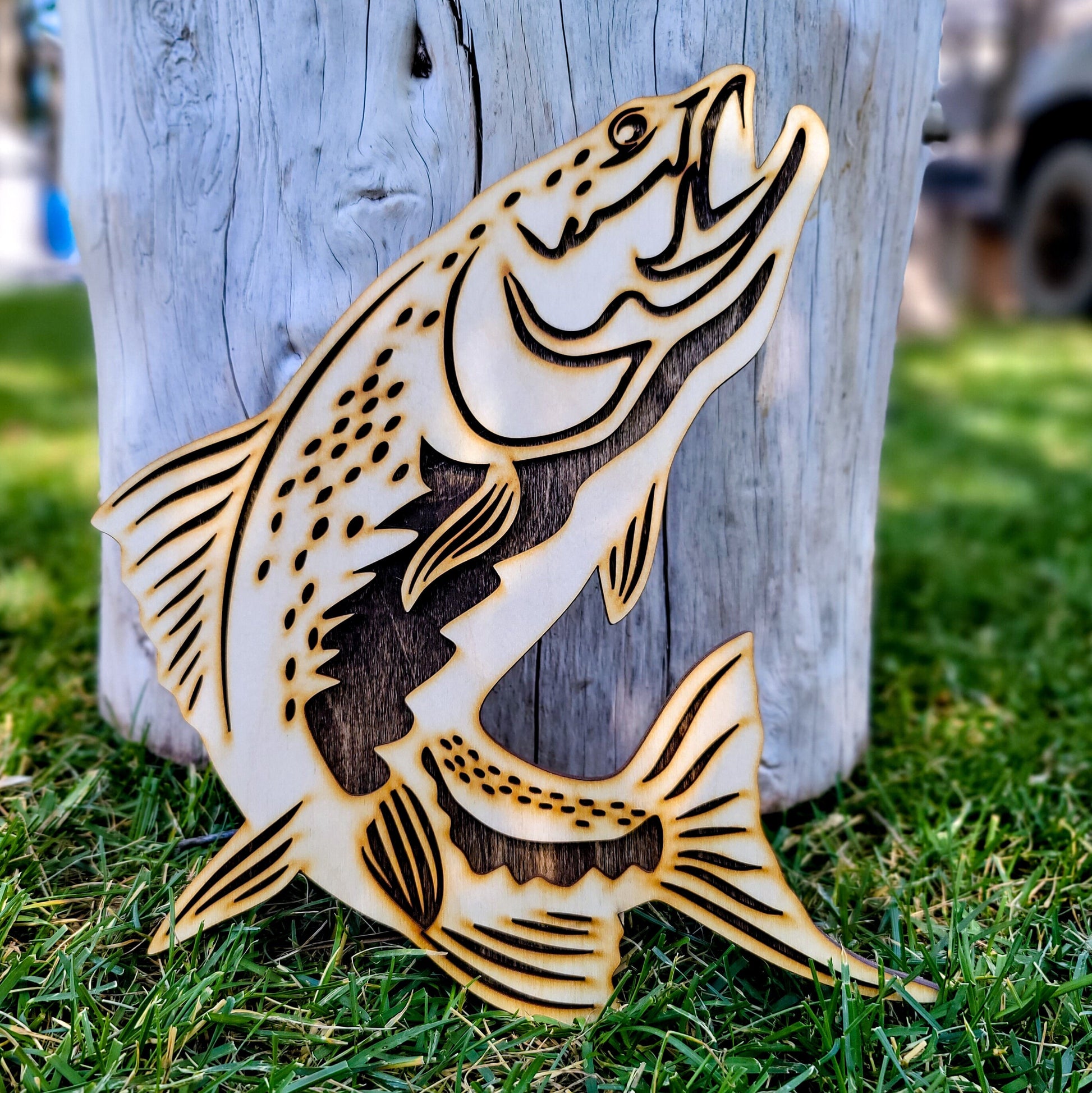 Gift for Grandpa Fish Signs for Office Man Cave Shop Dad Fishing Gift Father's Day Christmas