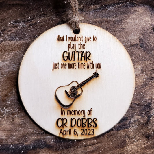 Guitar in Heaven Ornament Guitar Player Angel Memorial Christmas Tree Play the Guitar Band Memorial Country Music