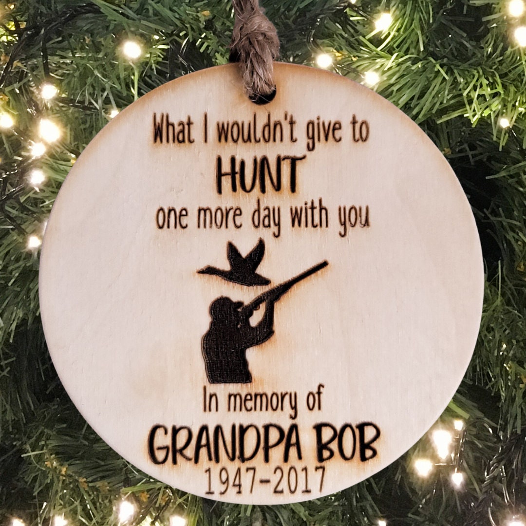 Duck Hunting in Heaven Ornament Duck Hunter Angel Memorial Christmas Tree Hunting with Grandpa Dad Brother Mom Hunting Memorial