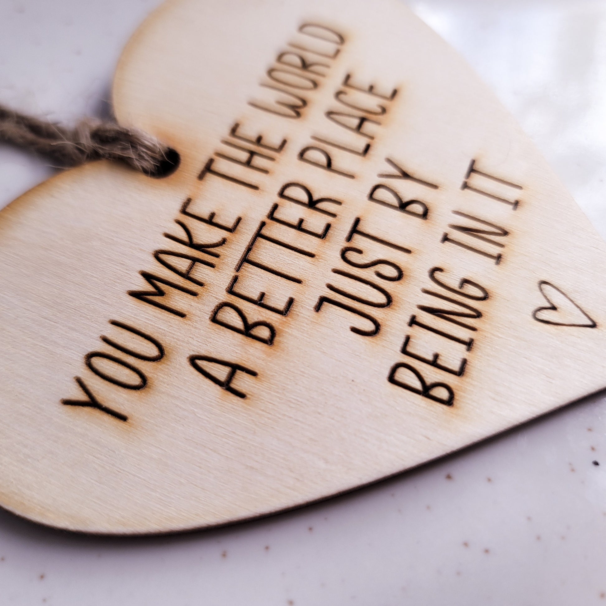 Friend Christmas Ornament | Teacher Ornament | Student Gift | Mental Health | You Make The World A Better Place Bulk Christmas Gifts