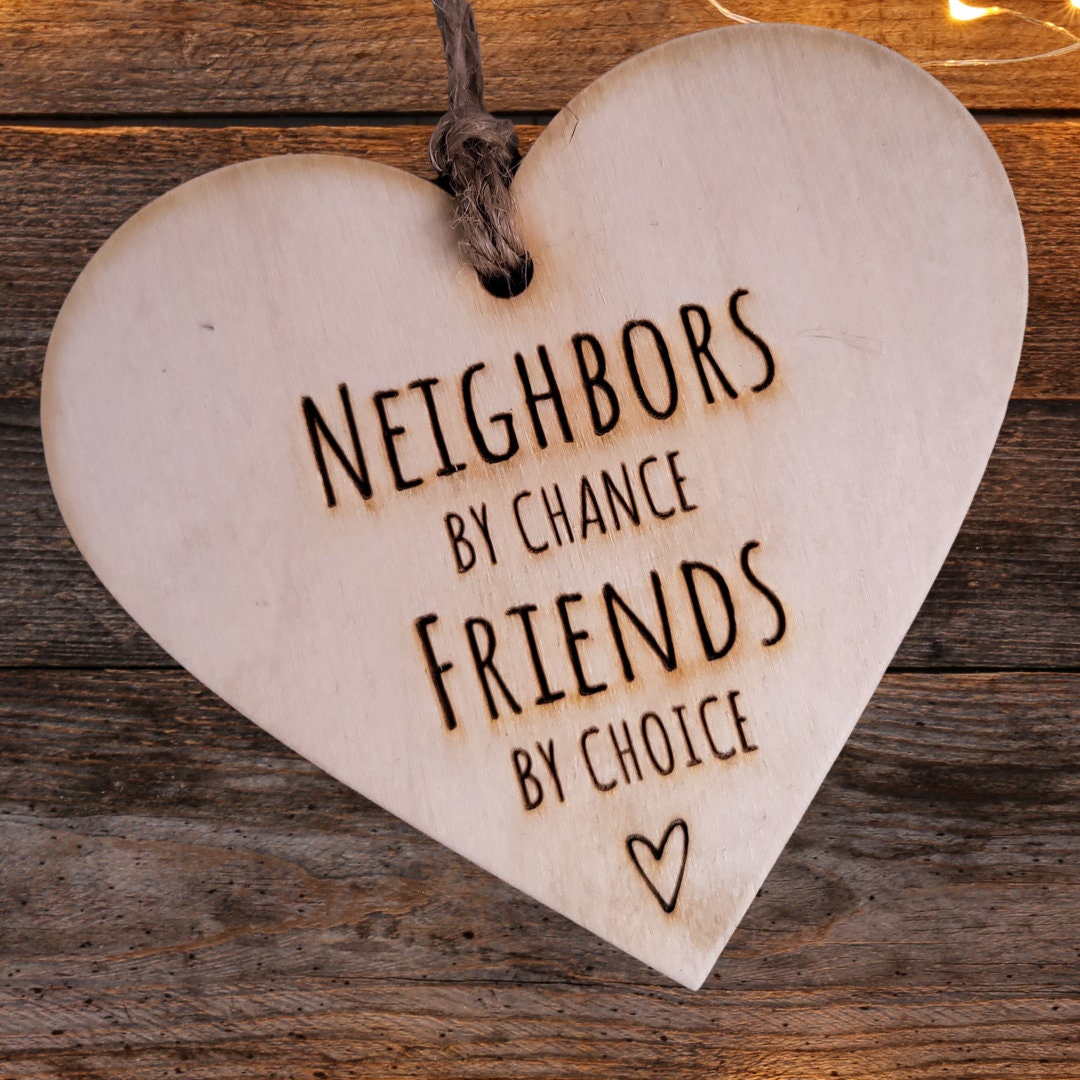 Neighbor Christmas Ornament | Neighbor Appreciation | Neighbors By Chance Friends By Choice | Bulk Neighbor Christmas Gifts | Neighbor Gift