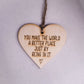Friend Christmas Ornament | Teacher Ornament | Student Gift | Mental Health | You Make The World A Better Place Bulk Christmas Gifts