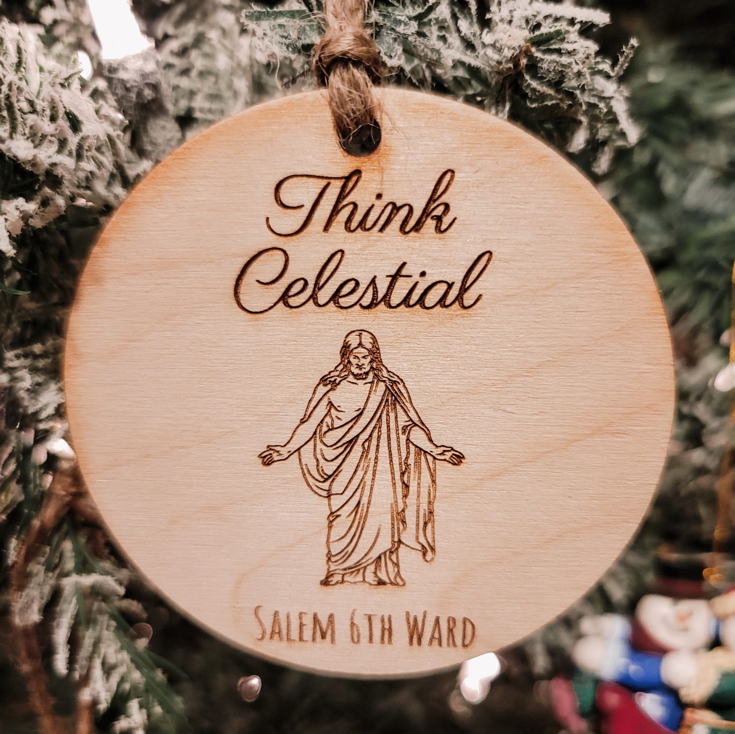 LDS Bulk Think Celestial Christmas Ornaments | Christus Statue | 2023 Theme | I Can Do All Things Through Christ | Ward Family Gifts Party