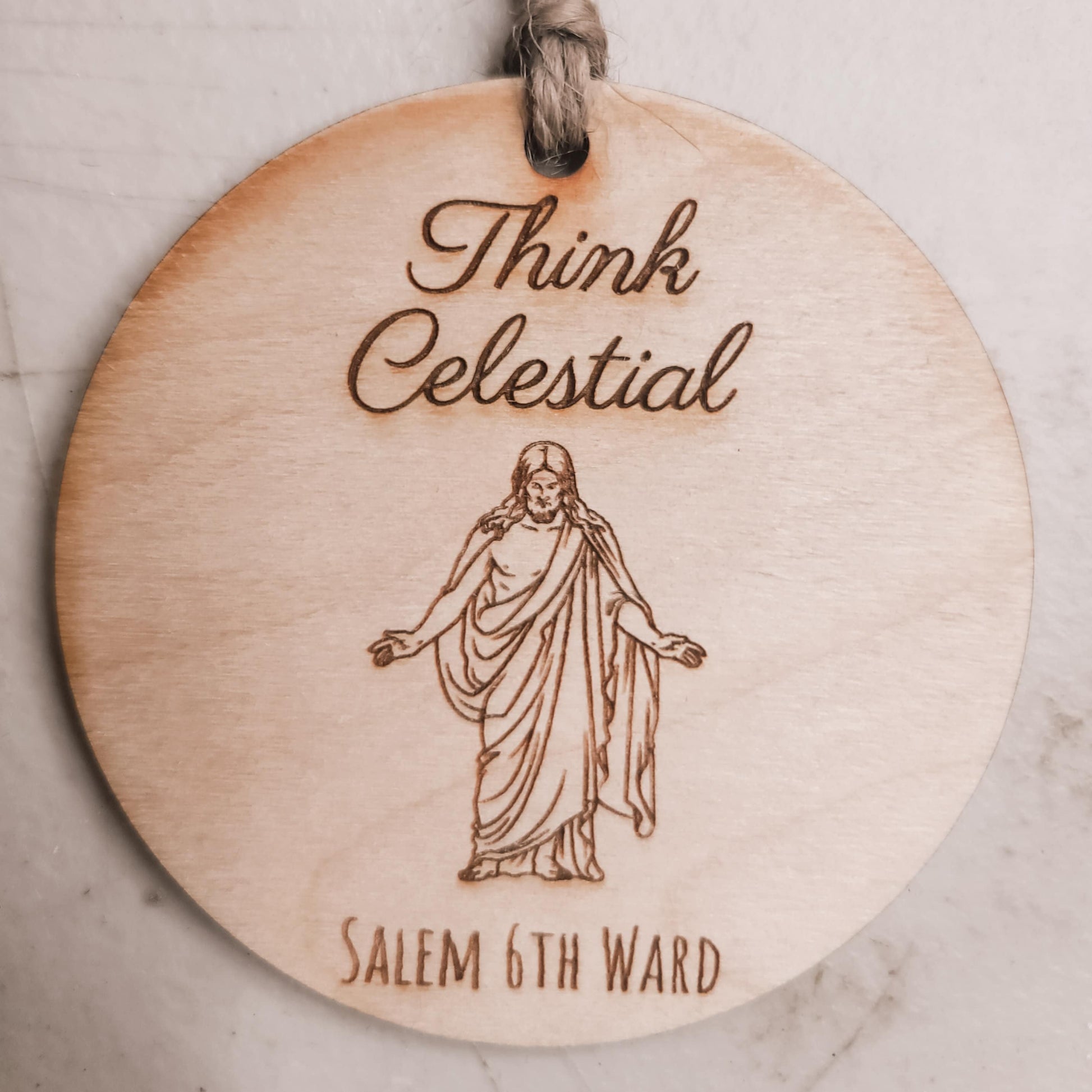 LDS Bulk Think Celestial Christmas Ornaments | Christus Statue | 2023 Theme | I Can Do All Things Through Christ | Ward Family Gifts Party