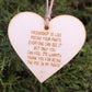 Simple rustic heart ornament that reads: Friendship is like peeing your pants Everyone can see it but only you can feel its warmth Thank you for being the pee in my pants