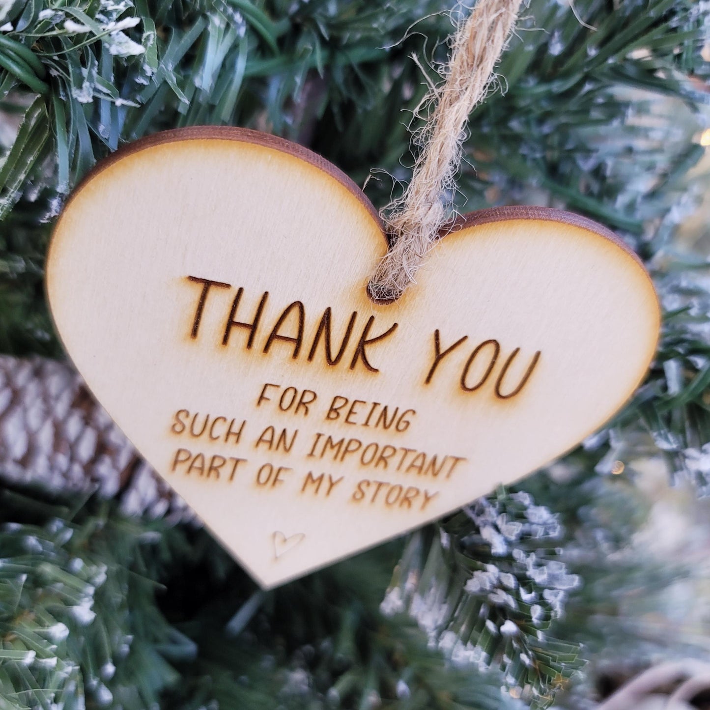 Thank You Ornament Christmas Gift for Counselor Friend Mentor Teacher Affordable Gift Bulk Ornaments Important Part of My Story Gratitude