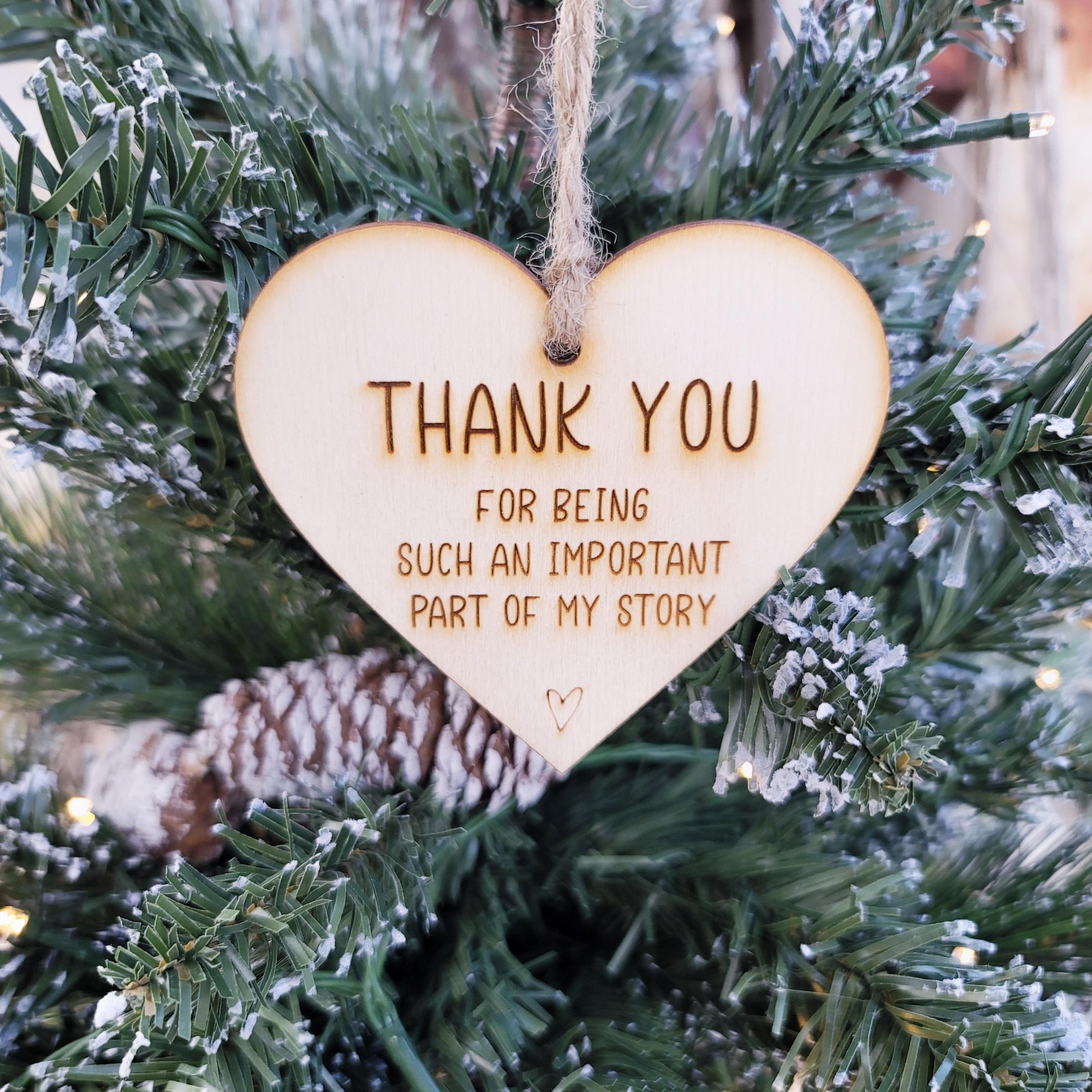 Thank You Ornament Christmas Gift for Counselor Friend Mentor Teacher Affordable Gift Bulk Ornaments Important Part of My Story Gratitude