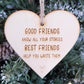 Best Friends Ornament Friends Know All Your Stories Bonus Sister Gift Christmas Ornament Exchange Bulk Discount Affordable Gift USA Made