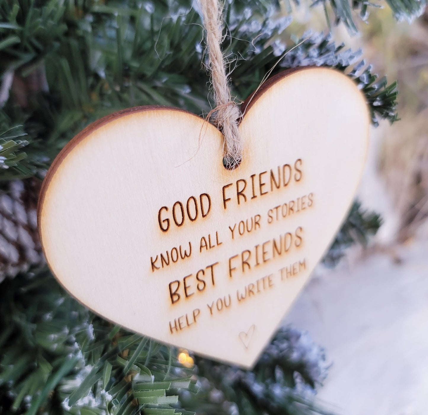 Best Friends Ornament Friends Know All Your Stories Bonus Sister Gift Christmas Ornament Exchange Bulk Discount Affordable Gift USA Made