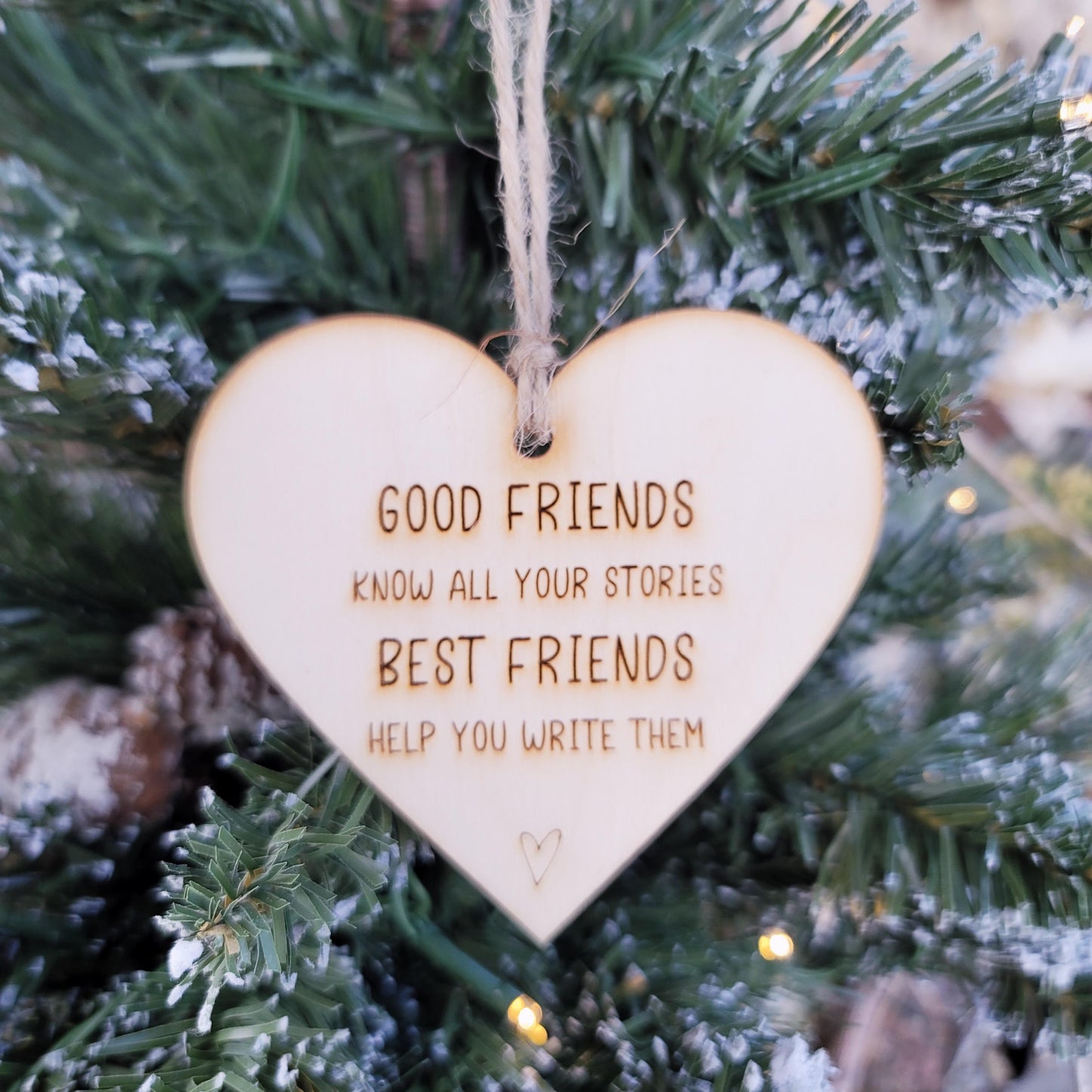 Best Friends Ornament Friends Know All Your Stories Bonus Sister Gift Christmas Ornament Exchange Bulk Discount Affordable Gift USA Made