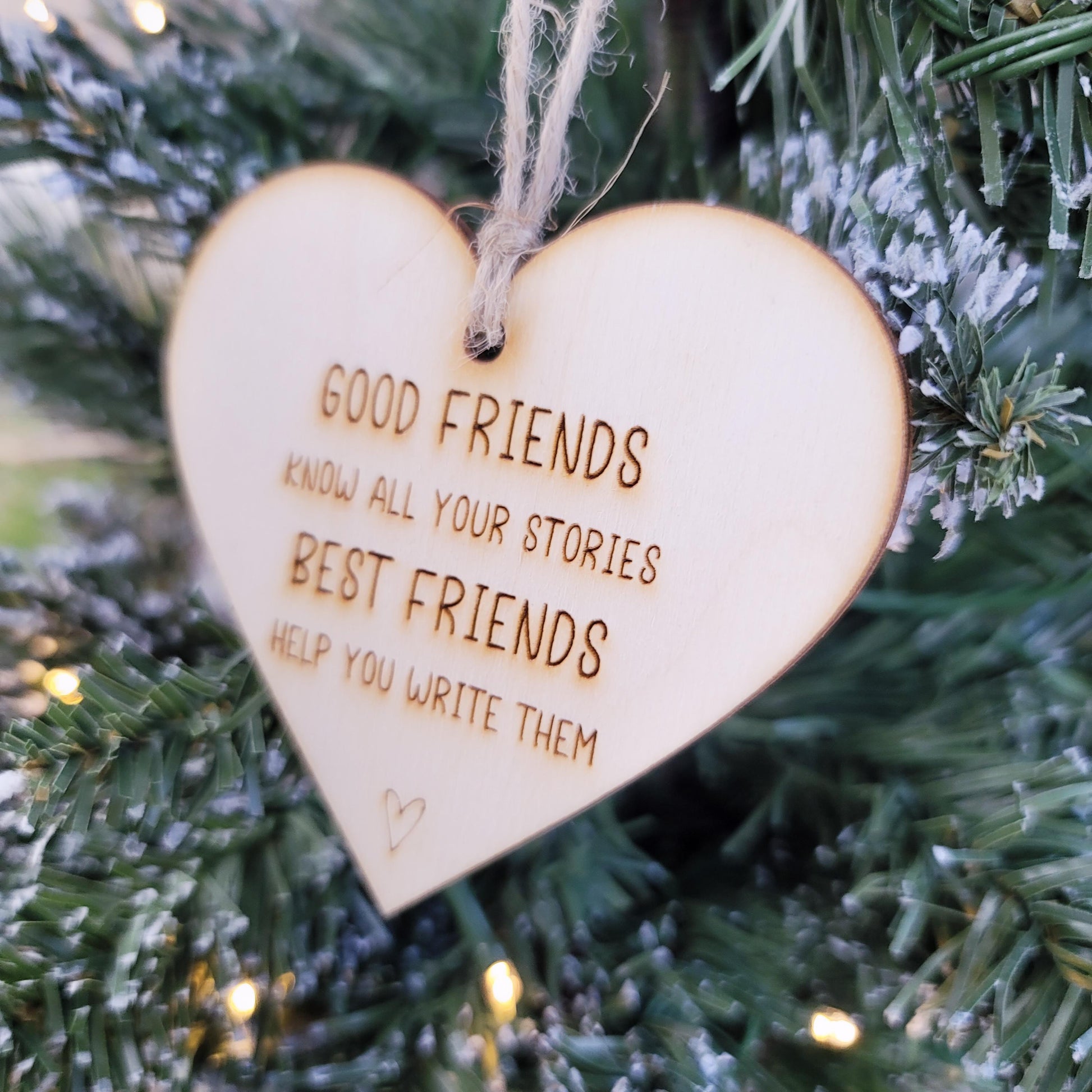 Best Friends Ornament Friends Know All Your Stories Bonus Sister Gift Christmas Ornament Exchange Bulk Discount Affordable Gift USA Made