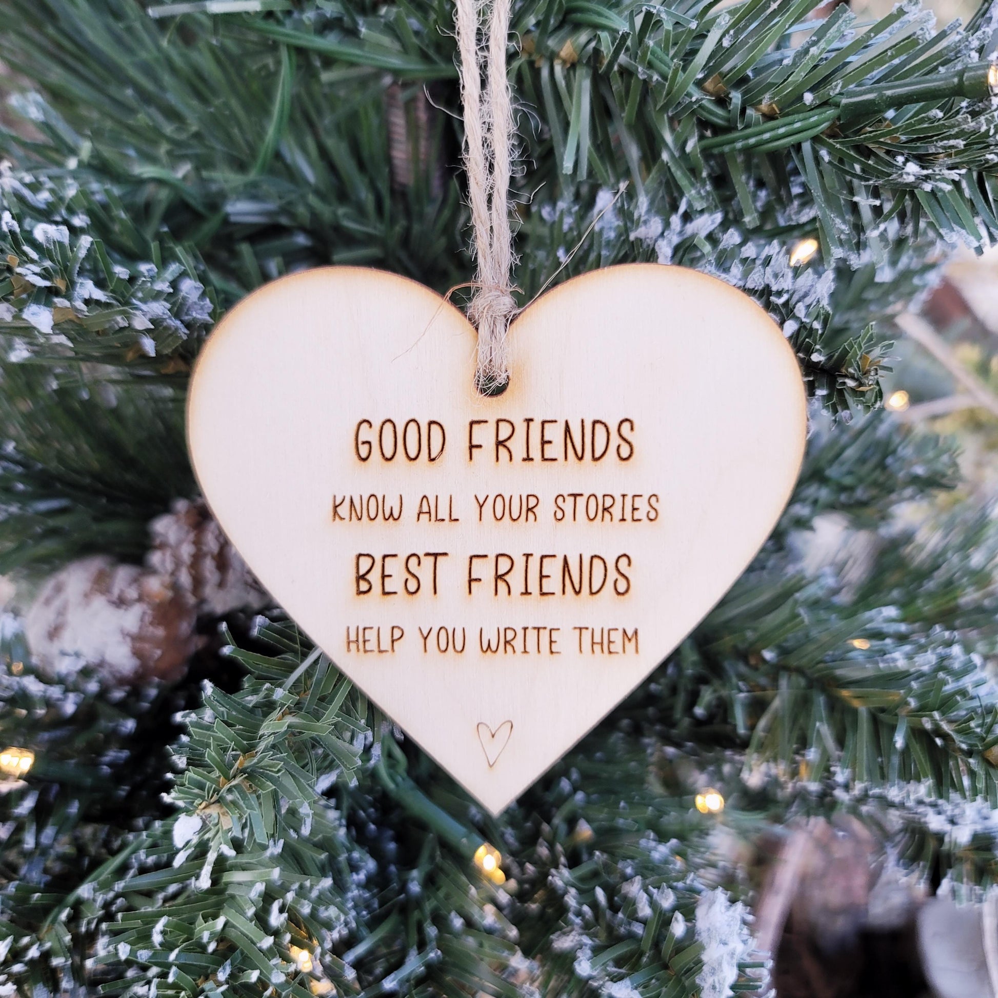 Best Friends Ornament Friends Know All Your Stories Bonus Sister Gift Christmas Ornament Exchange Bulk Discount Affordable Gift USA Made