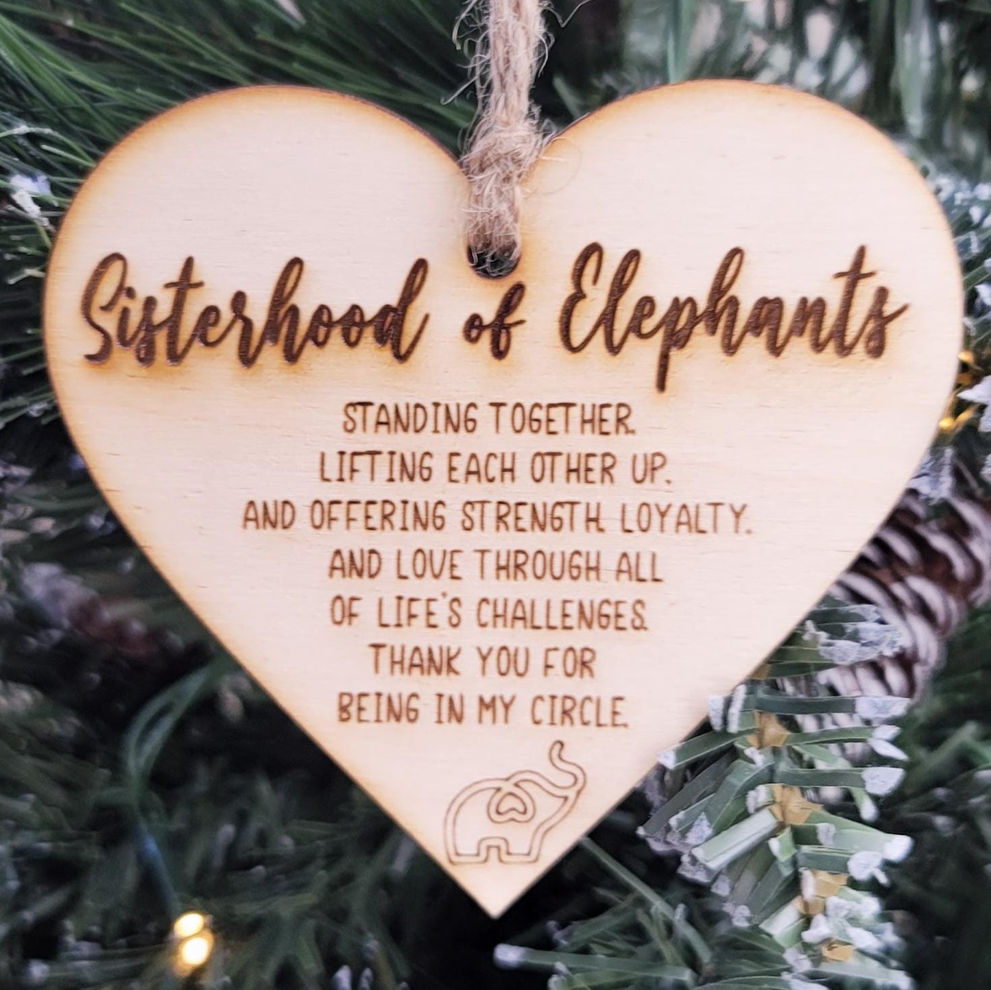 Elephant Sisterhood Ornament Best Friend Ornament Friendship Gift Bulk Order Friendship Loyalty Circle Of Love Minister Sister Gifts Family