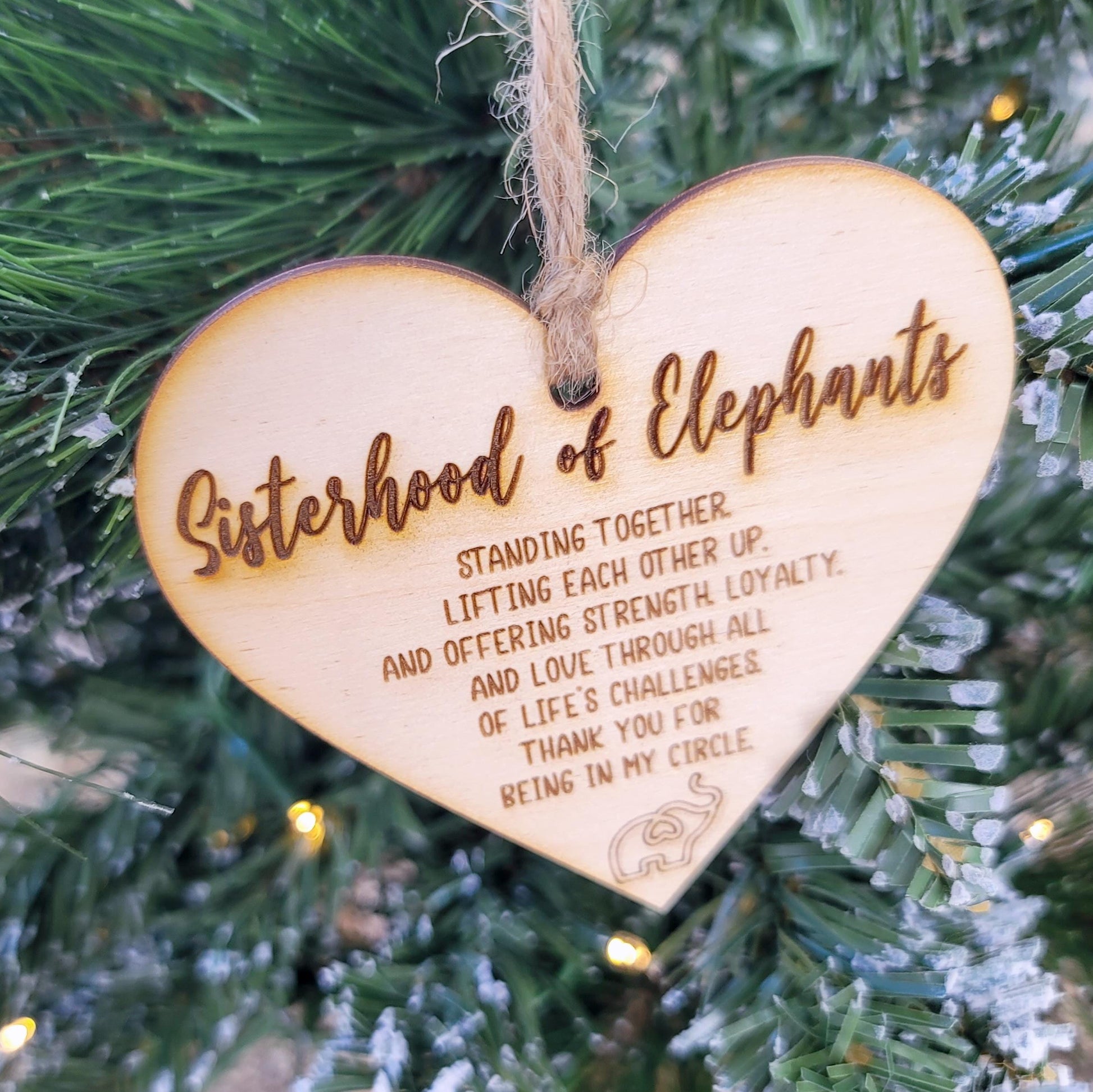 Elephant Sisterhood Ornament Best Friend Ornament Friendship Gift Bulk Order Friendship Loyalty Circle Of Love Minister Sister Gifts Family