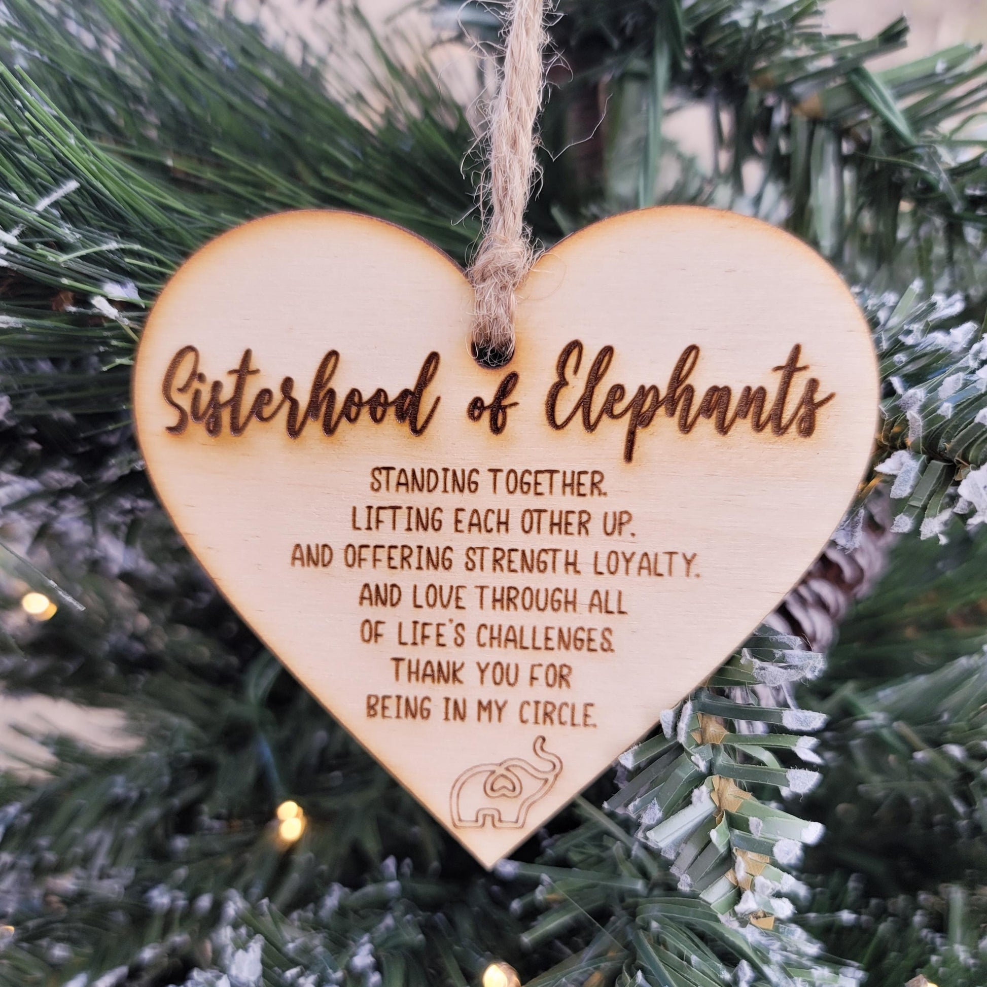 Elephant Sisterhood Ornament Best Friend Ornament Friendship Gift Bulk Order Friendship Loyalty Circle Of Love Minister Sister Gifts Family