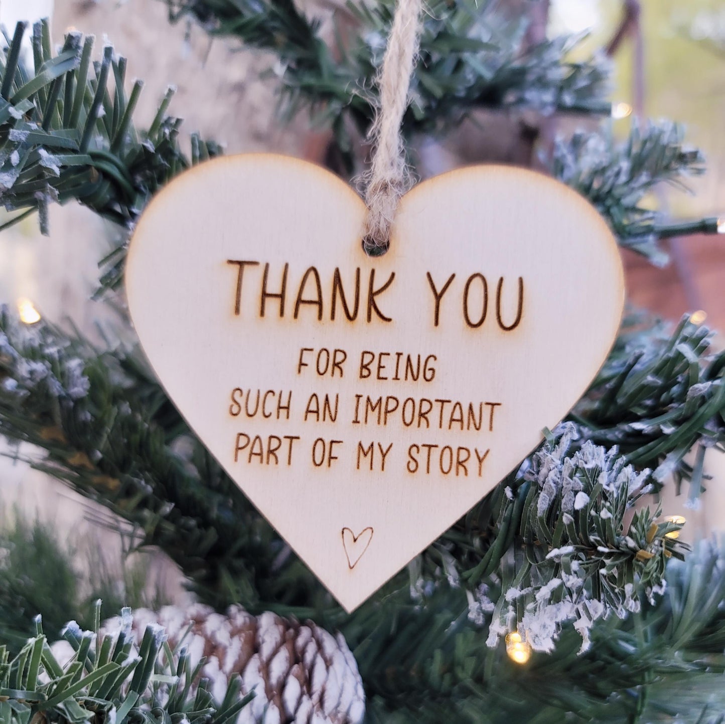 Thank You Ornament Christmas Gift for Counselor Friend Mentor Teacher Affordable Gift Bulk Ornaments Important Part of My Story Gratitude