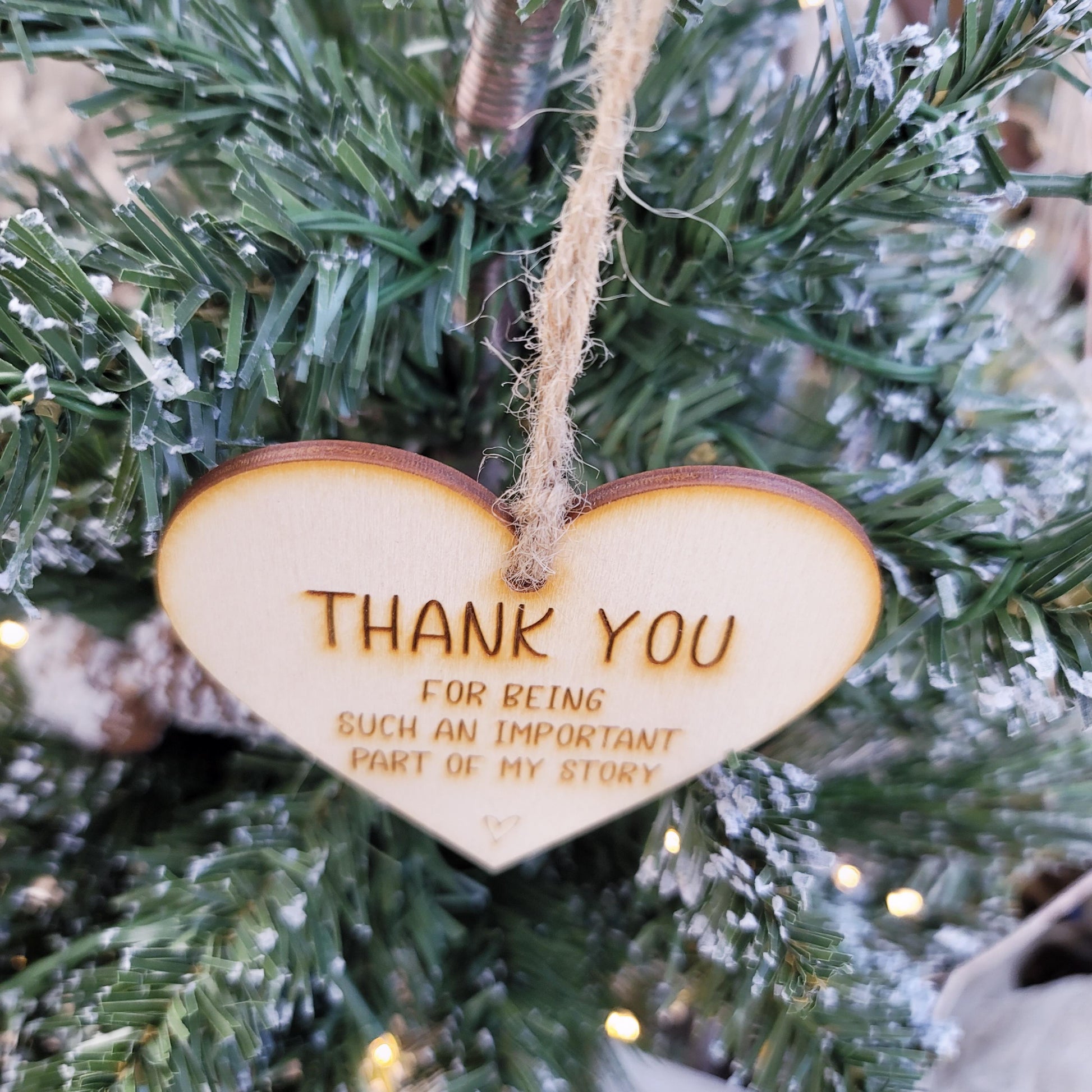 Thank You Ornament Christmas Gift for Counselor Friend Mentor Teacher Affordable Gift Bulk Ornaments Important Part of My Story Gratitude