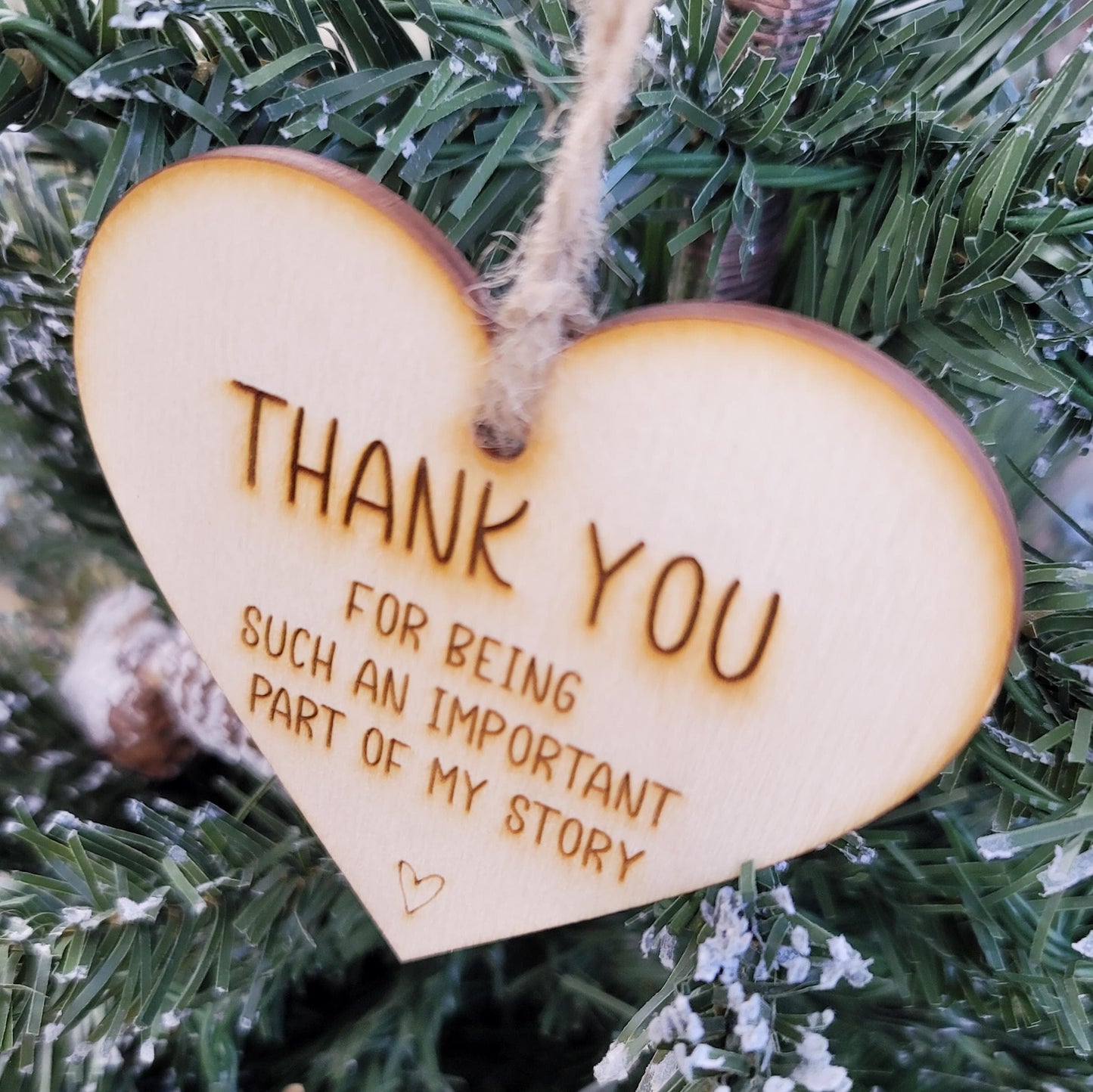 Thank You Ornament Christmas Gift for Counselor Friend Mentor Teacher Affordable Gift Bulk Ornaments Important Part of My Story Gratitude