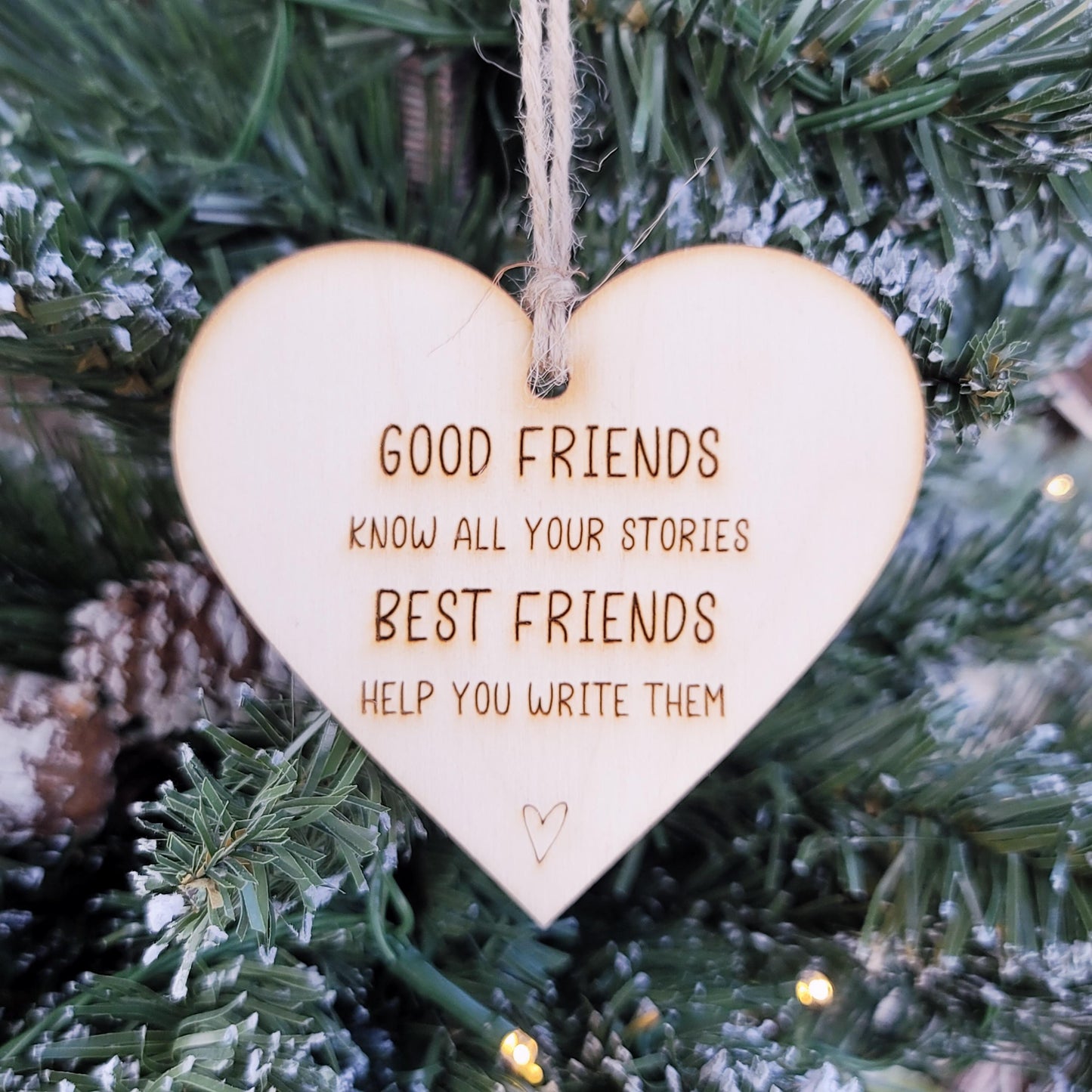 Best Friends Ornament Friends Know All Your Stories Bonus Sister Gift Christmas Ornament Exchange Bulk Discount Affordable Gift USA Made