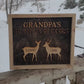 Grandpa's Hunting Buddies Hunting with Papa Dad Father's Day Birthday Sign Personalized Customized Hunting Trip Gift For Him 1-5 Deer