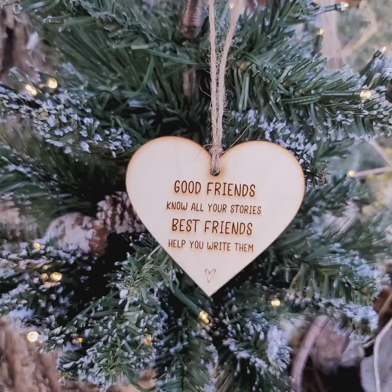 Best Friends Ornament Friends Know All Your Stories Bonus Sister Gift Christmas Ornament Exchange Bulk Discount Affordable Gift USA Made