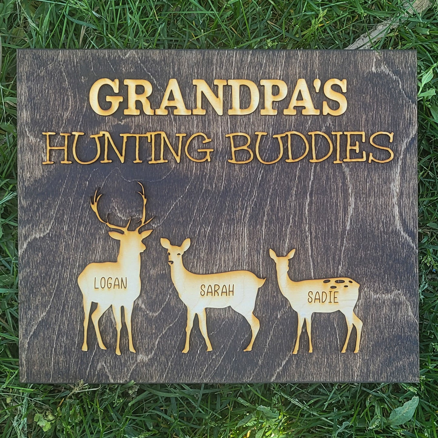 Grandpa's Hunting Buddies Personalized Sign