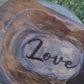 Love Engraved Wooden Hand Carved Dough Bowl Prayer Bowl Personalized Gift