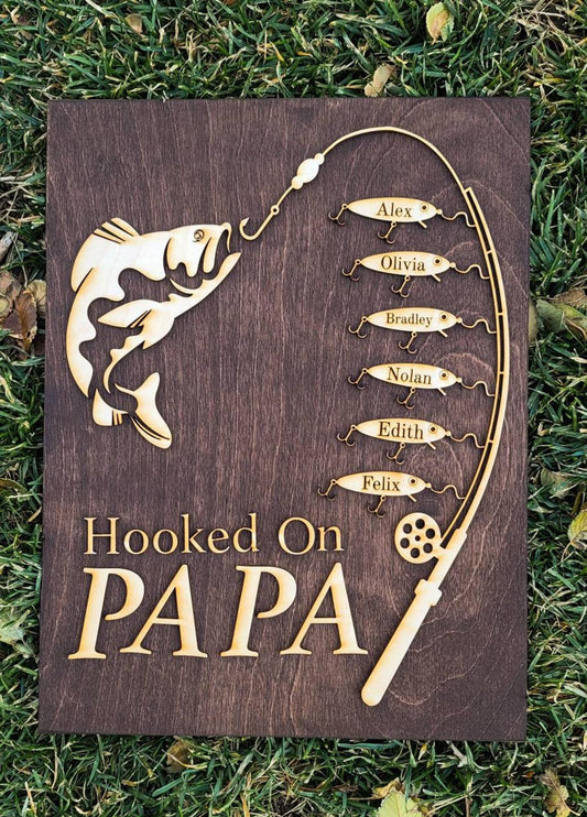 Hooked on Fishing Sign XL