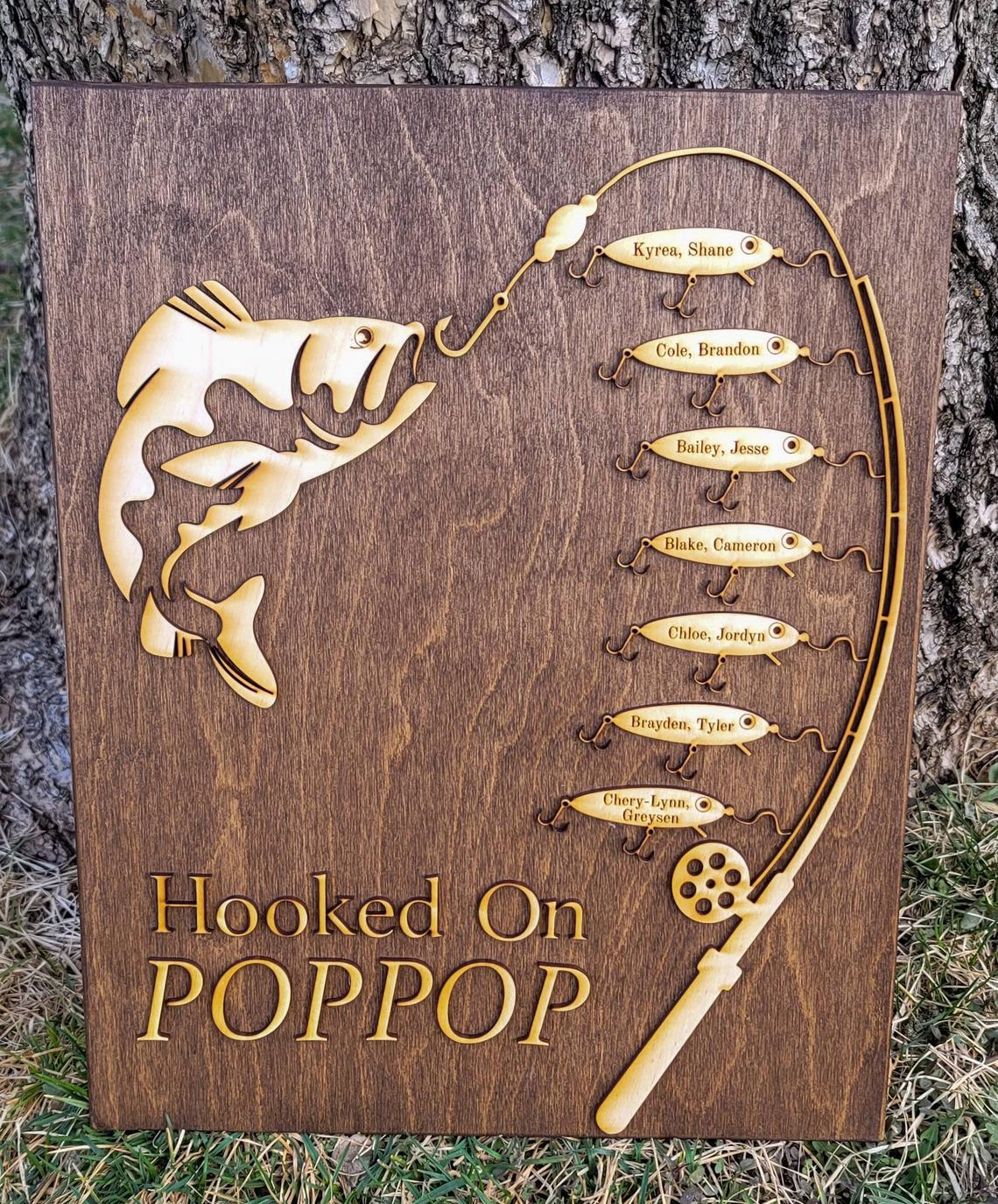 Hooked on Fishing Sign XL