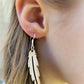 Wood Feather Hypoallergenic Nickle-free Light Wooden Earrings