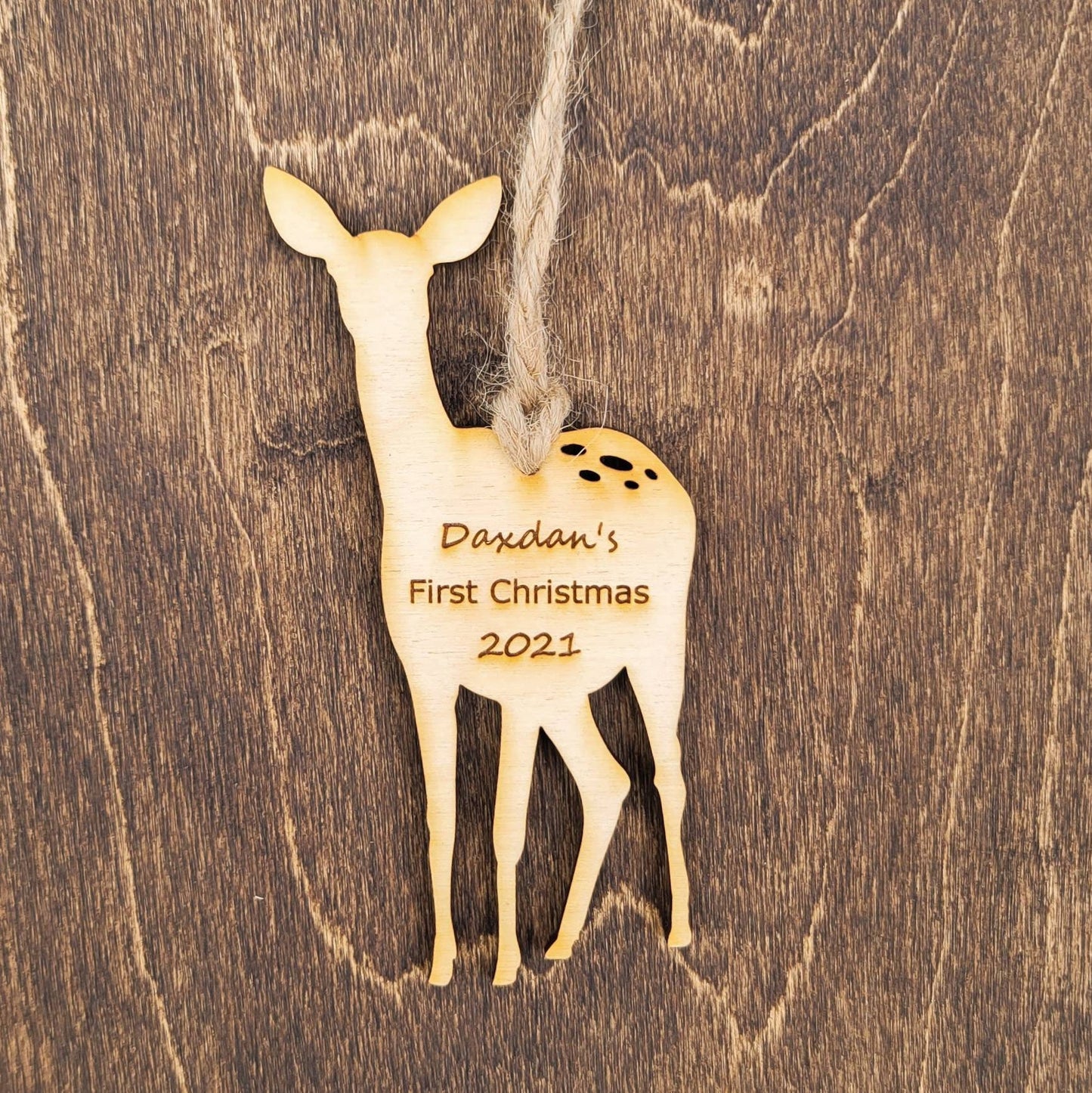 Baby's First Christmas Deer Fawn Ornament