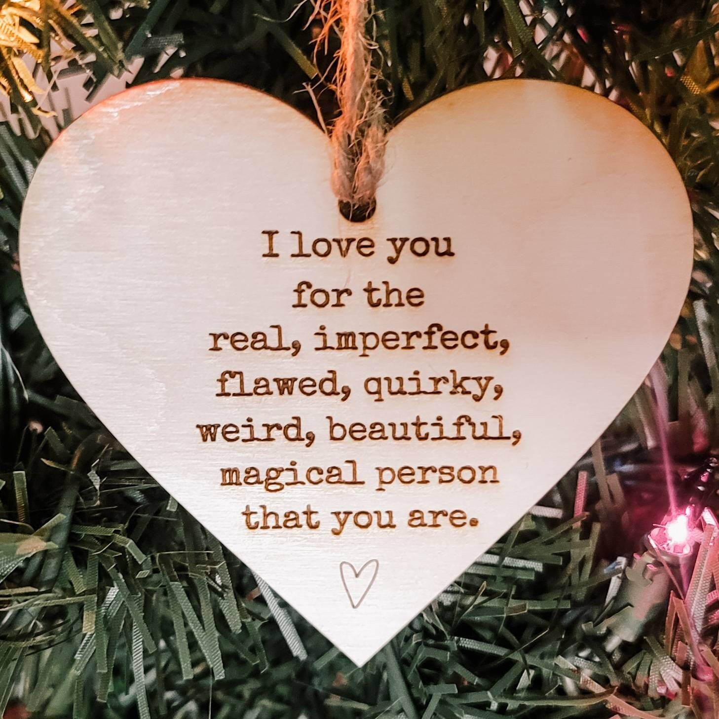 I love you for being real Friendship Ornament Gift for Friend Gift for Sibling Gift for Sister Country Sayings