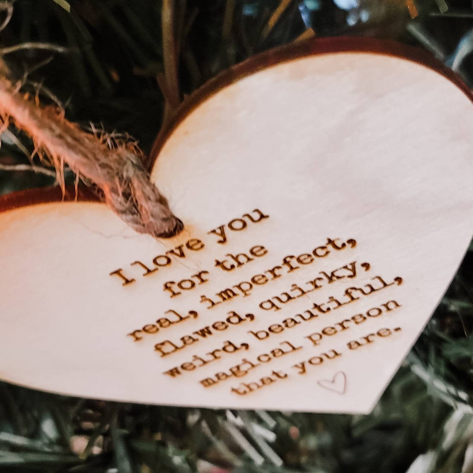 I love you for being real Friendship Ornament Gift for Friend Gift for Sibling Gift for Sister Country Sayings