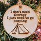Camping Ornament Camping Trip Therapy Outdoor Christmas Tree