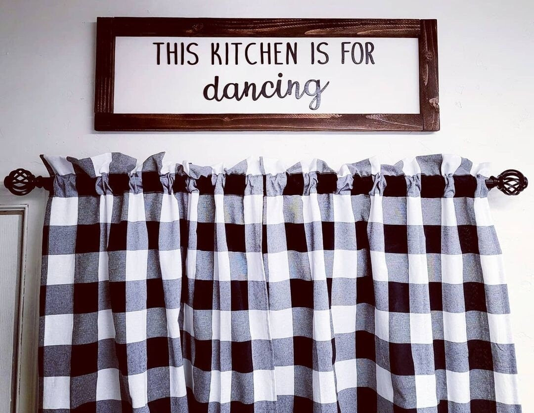 This Kitchen is for Dancing Fun Mom Grandma Housewarming Gift Country New Home 3D Wood Sign
