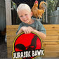 Chicken Coop Sign Jurassic Bawk T-Rex Dinosaur Chicken Coop Decor Farmhouse Backyard Chicken Coop Sign